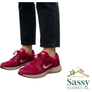 NIKE Gym Shoes – Bold Red & Pink Trainers, Sz 7.5, EUC
